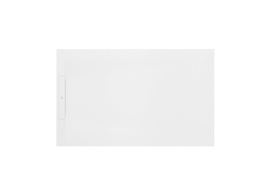 Plato de ducha de resina extraplano Roca Pyros STONEX en blanco