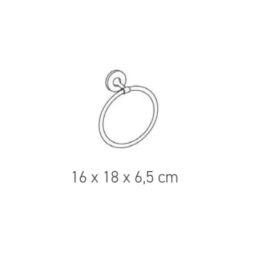 Anilla para baño elaborada en acero inoxidable de 16x18 cm con adhesivo Full de Aquore 2