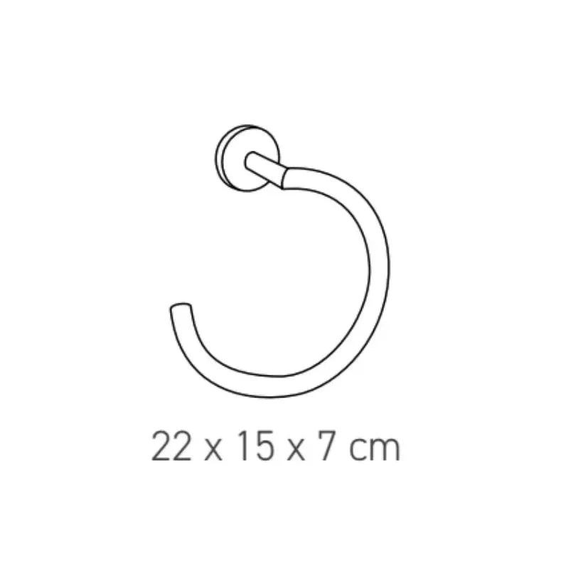 Anilla con diseño circular para baño fabricada en acero inoxidable de 22x15 cm Dark de Aquore 2