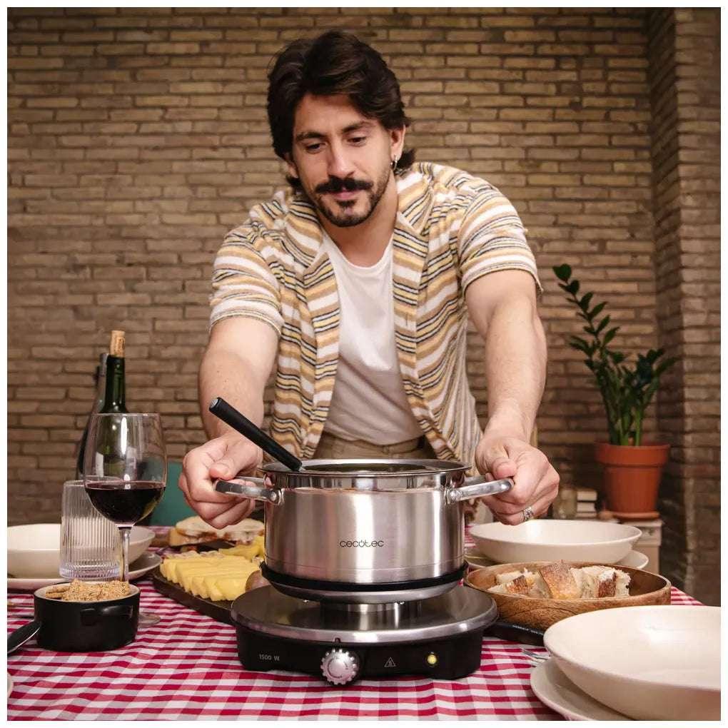 Fondue Eléctrica 1500W: Disfruta Queso, Chocolate y Aceite con Elegancia de Cecotec 7