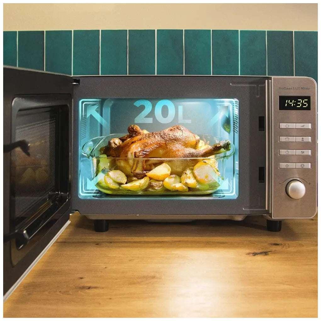 Microondas Flatbed 20L con Grill y Diseño Espejo: Eficiencia y Estilo Moderno de Cecotec 4