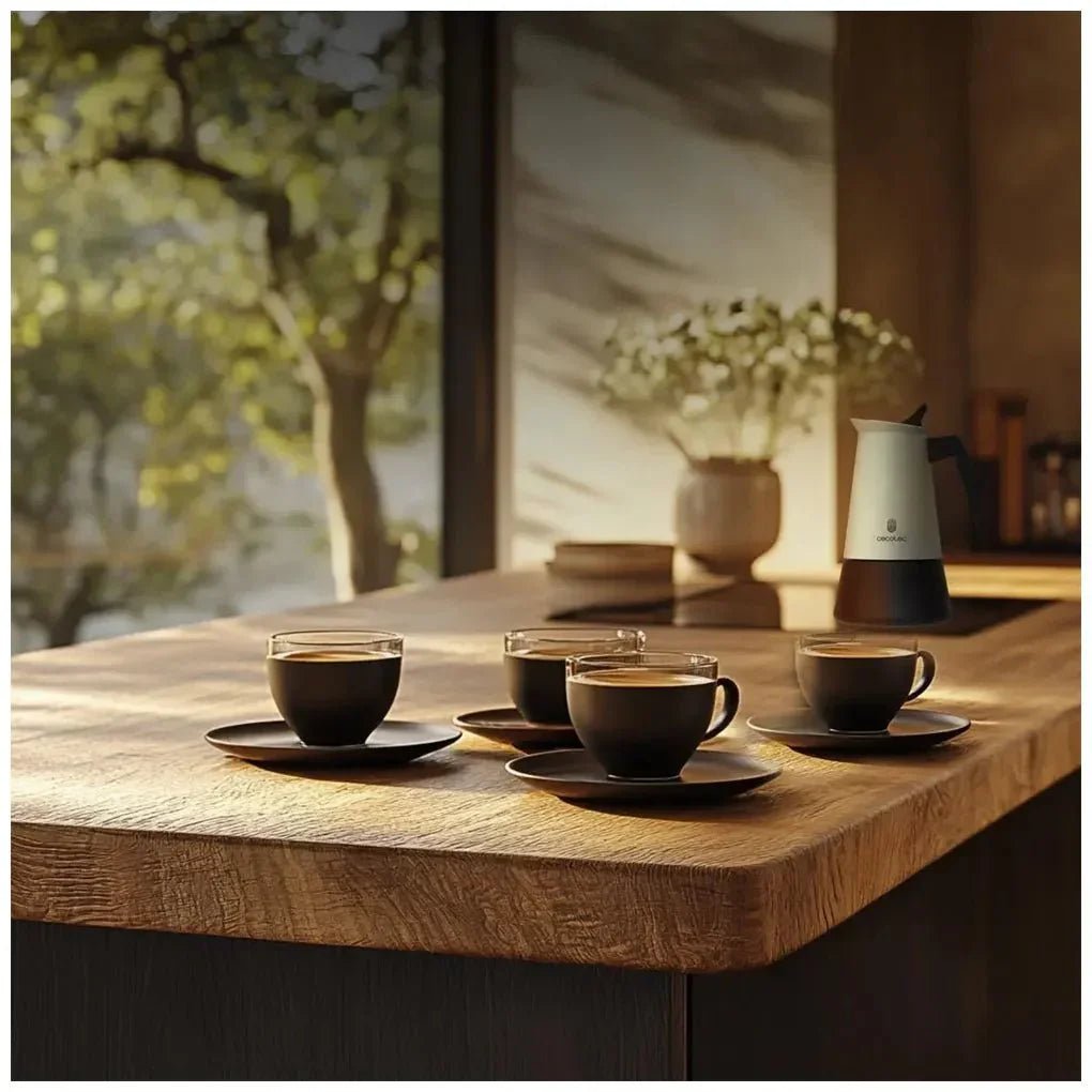 Cafetera Italiana de Acero Inoxidable para 4 Tazas, Elegante y Versátil de Cecotec 4