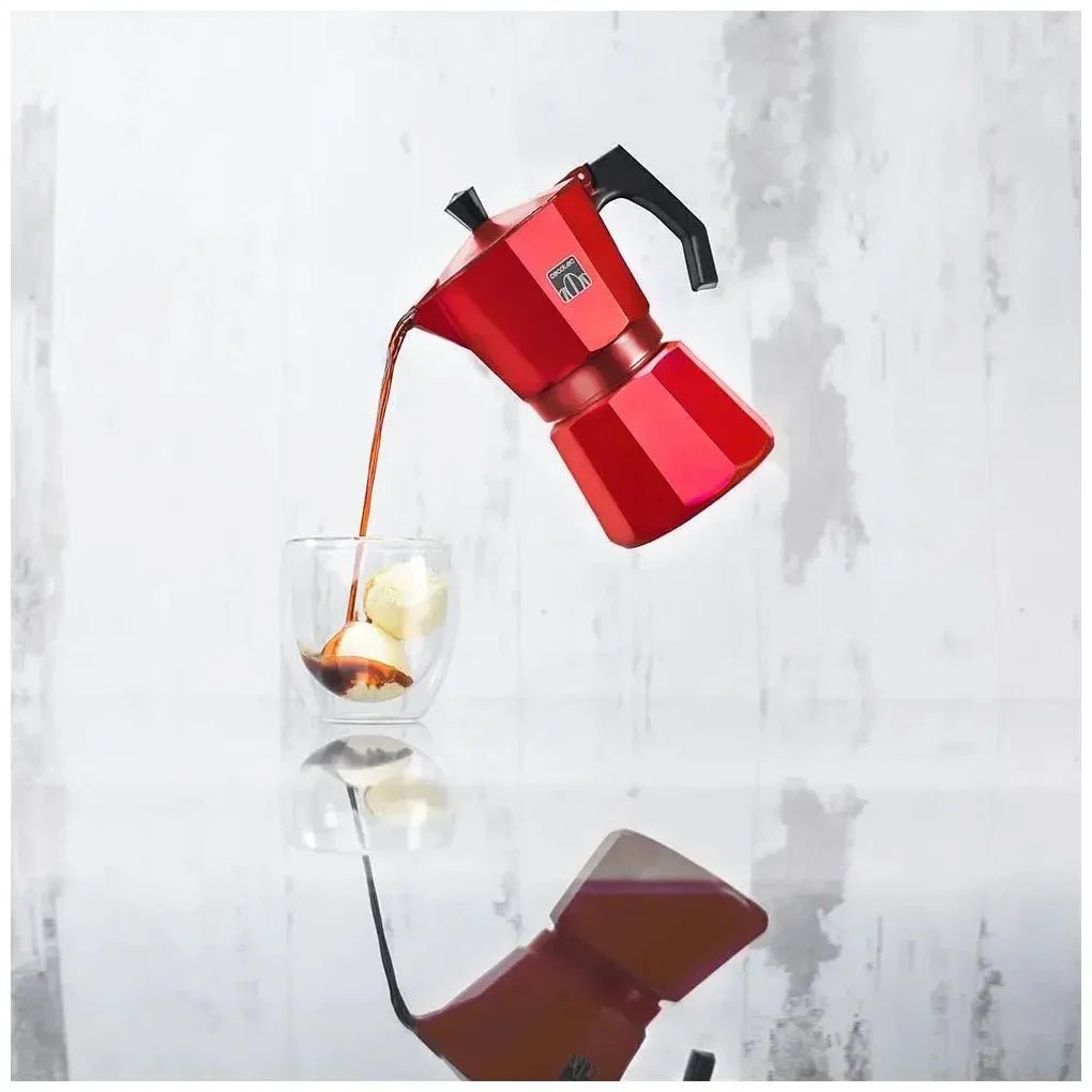 Cafetera Italiana Roja de Aluminio para 9 Tazas, Compatible con Todas las Cocinas de Cecotec 7