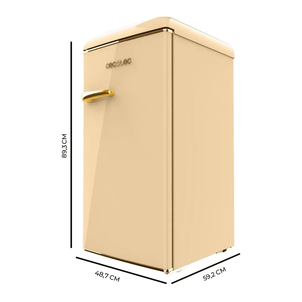 Mini Frigorífico Retro Beige 95L con Icebox y Clase Energética E de Cecotec 2
