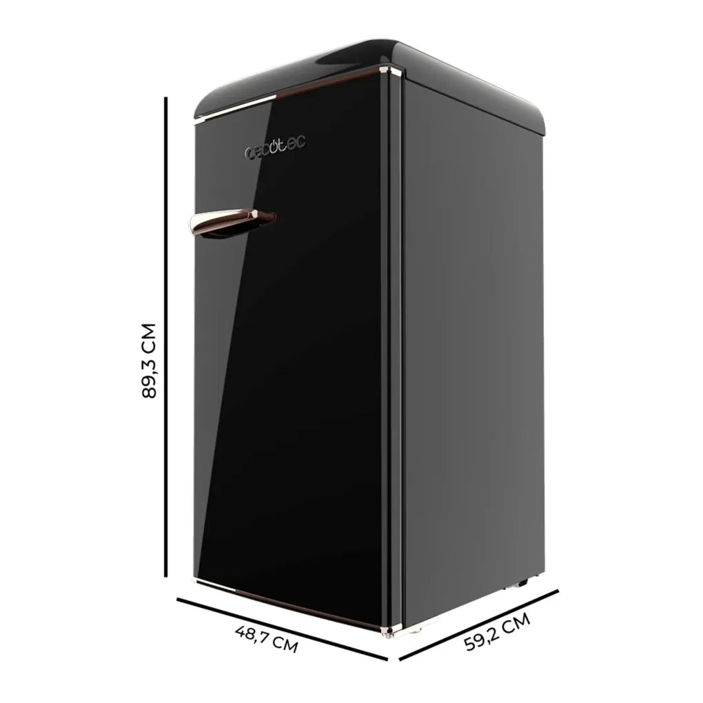 Mini Frigorífico Retro Negro 95L con Icebox y Eficiencia Energética Clase E de Cecotec 2