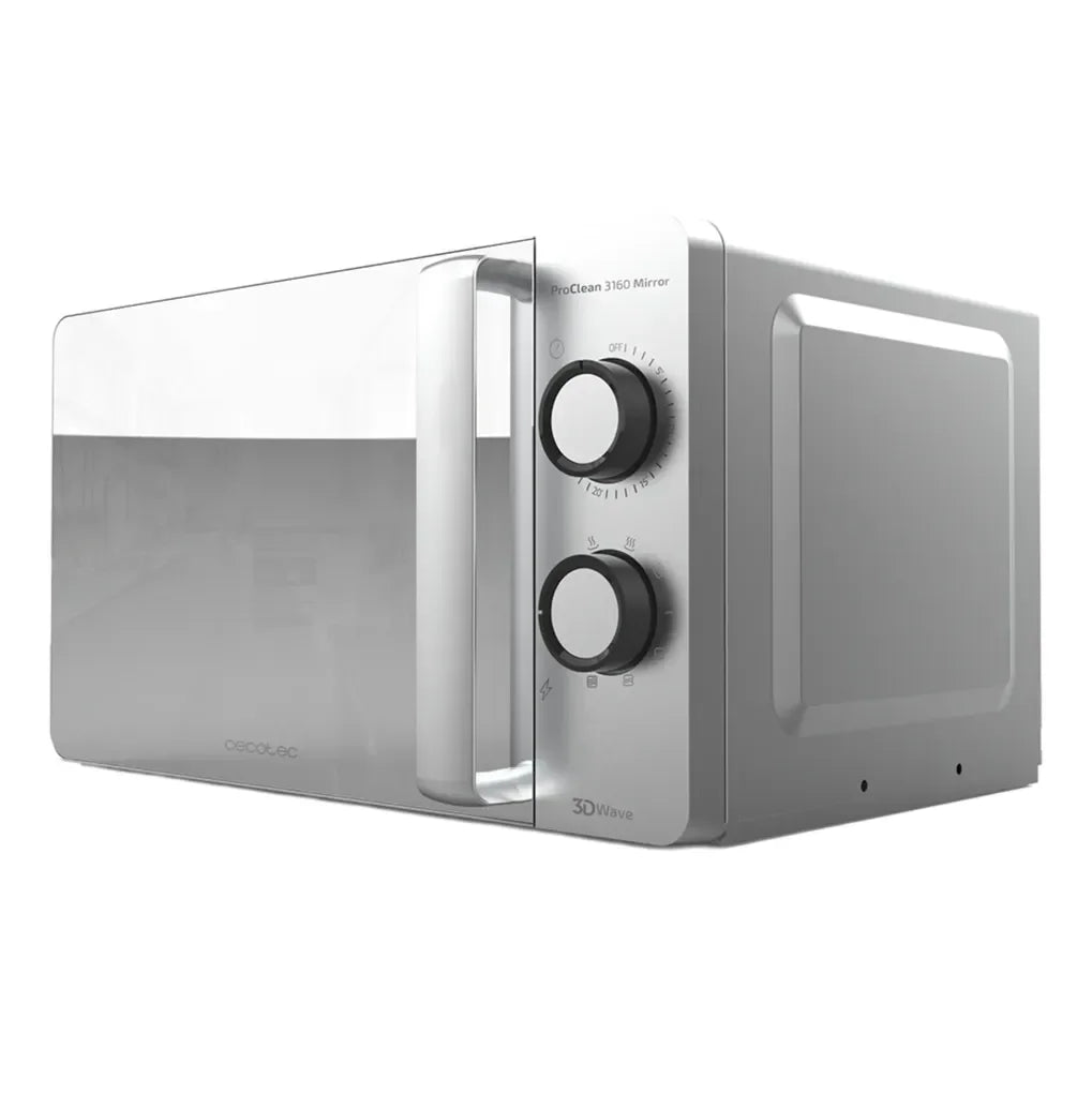 Microondas ProClean 3160 Mirror: Elegancia, Potencia y Limpieza Avanzada de Cecotec