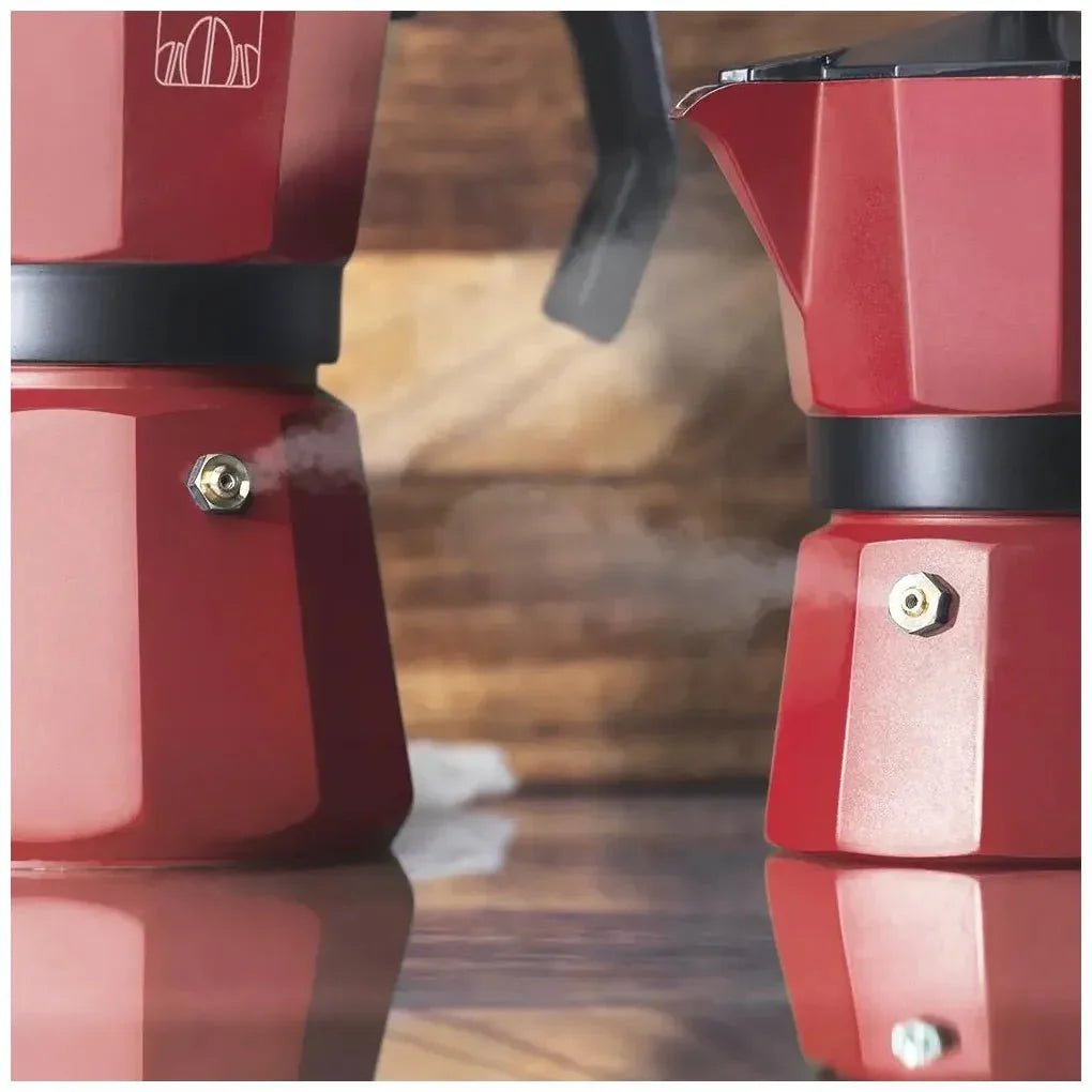 Cafetera Italiana de Aluminio Granate para 6 Tazas, Compatible con Todas las Cocinas de Cecotec 8