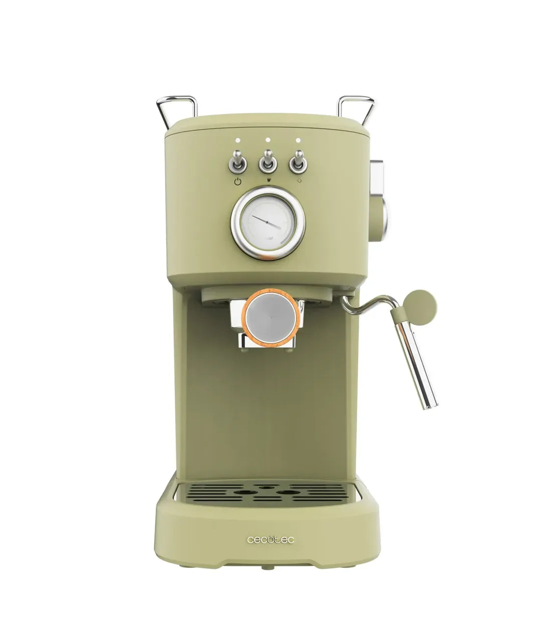 Cafetera Espresso Retro Verde 20 Bares con Vaporizador y Alta Potencia de Cecotec