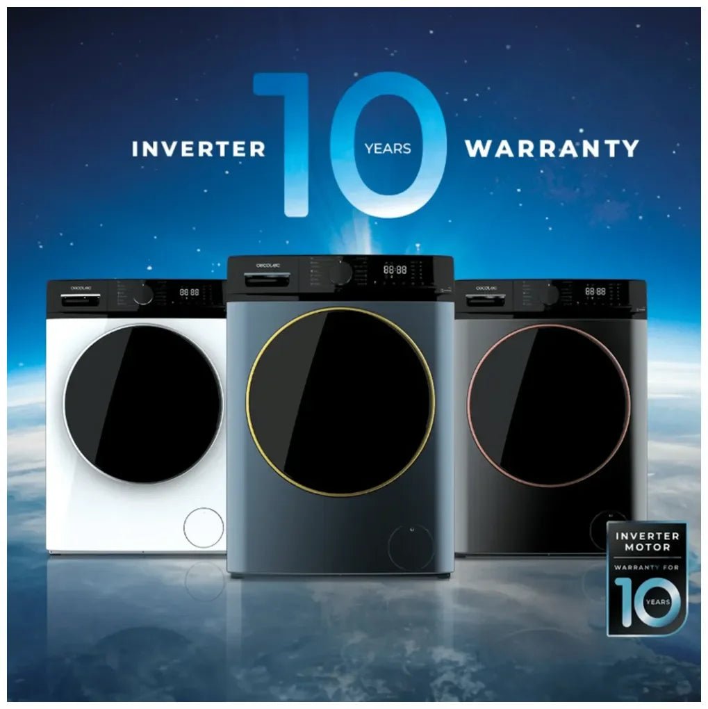 Lavadora Bolero DressCode 7610 Inverter Steel de 7 kg con motor Inverter Plus función Steam Max y 1400 RPM de Cecotec 6