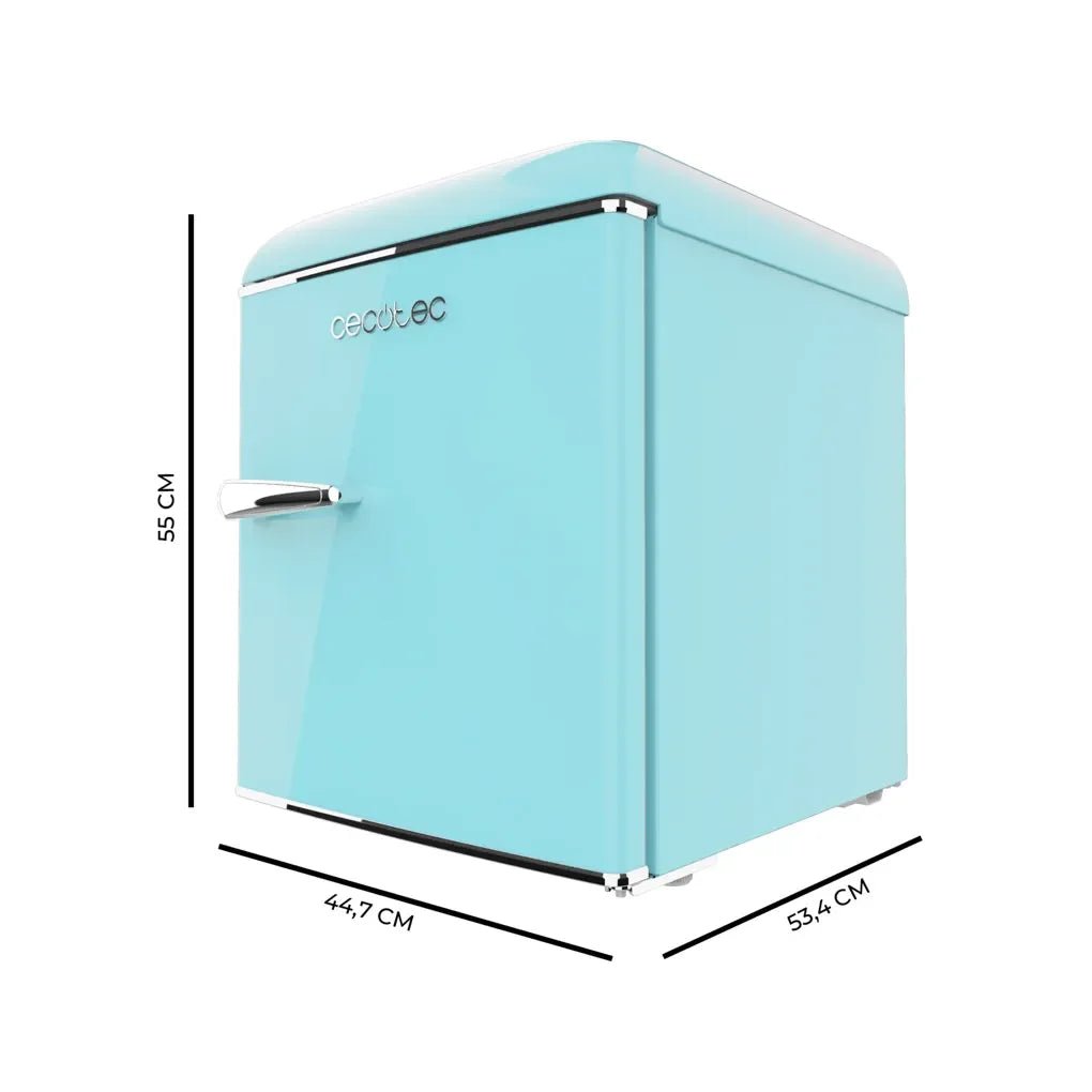 Mini Frigorífico Retro Azul 45L con Icebox y Eficiencia Energética Clase E de Cecotec 2
