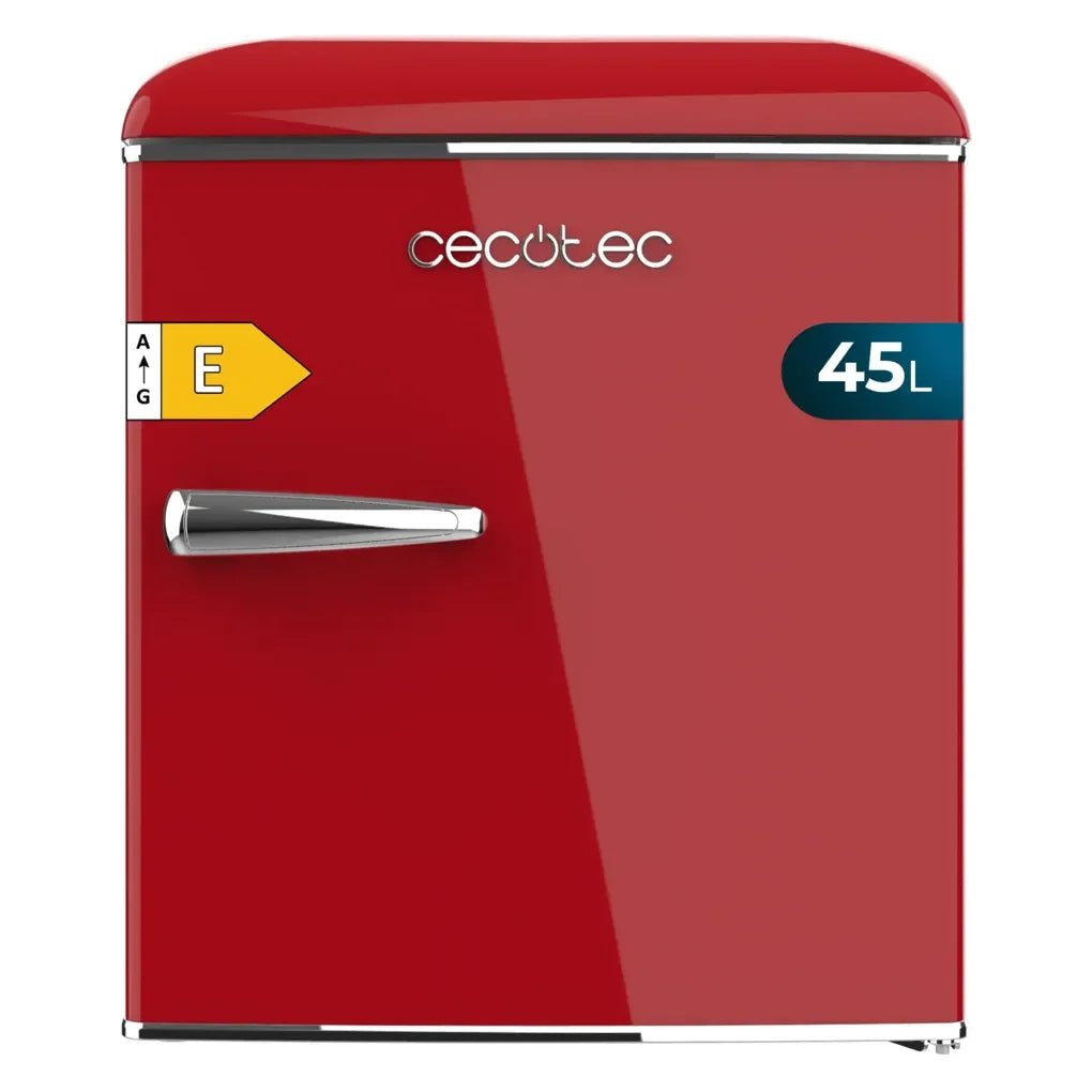 Mini Frigorífico Retro 45L Rojo con Icebox y Eficiencia Energética Clase E de Cecotec 2