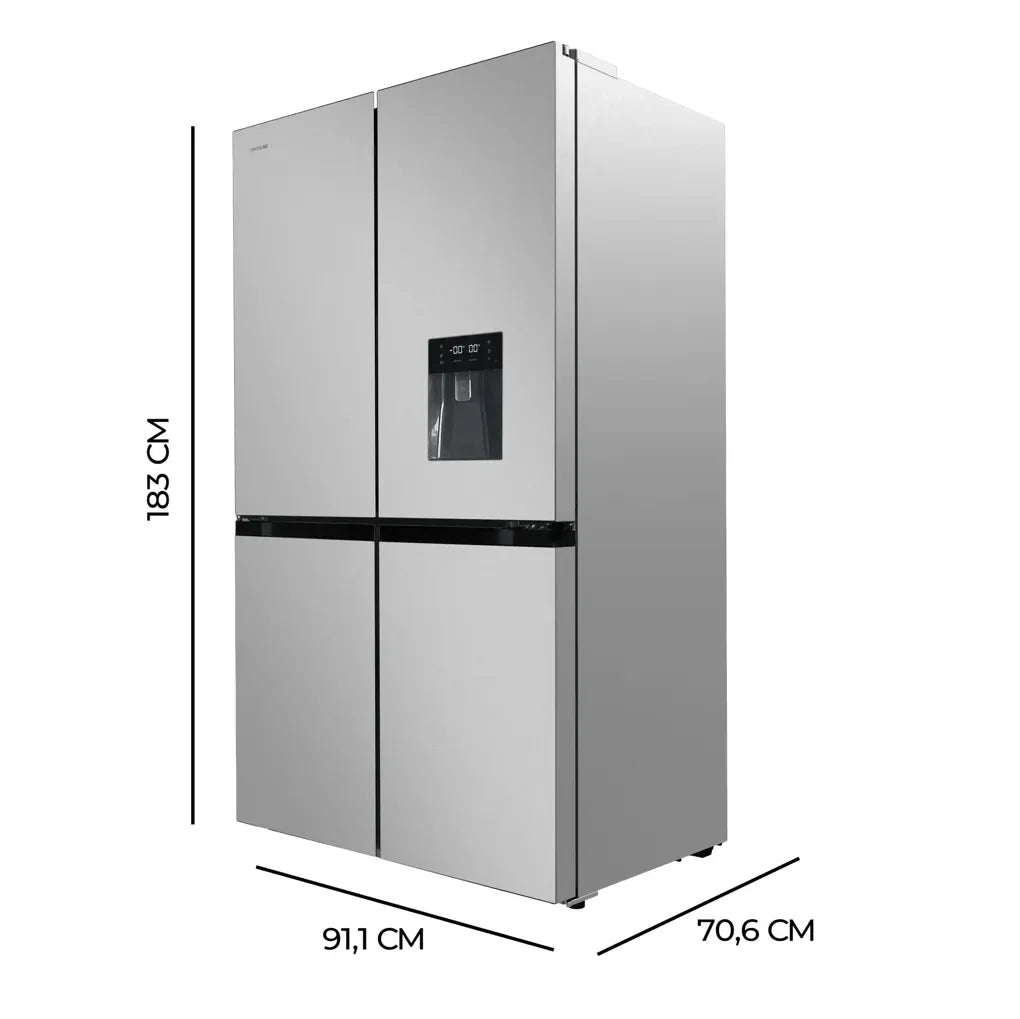 Refrigerador de 4 Puertas en Acero Inoxidable: Amplio Espacio, Eficiencia Superior y Tecnología Innovadora de Cecotec 3