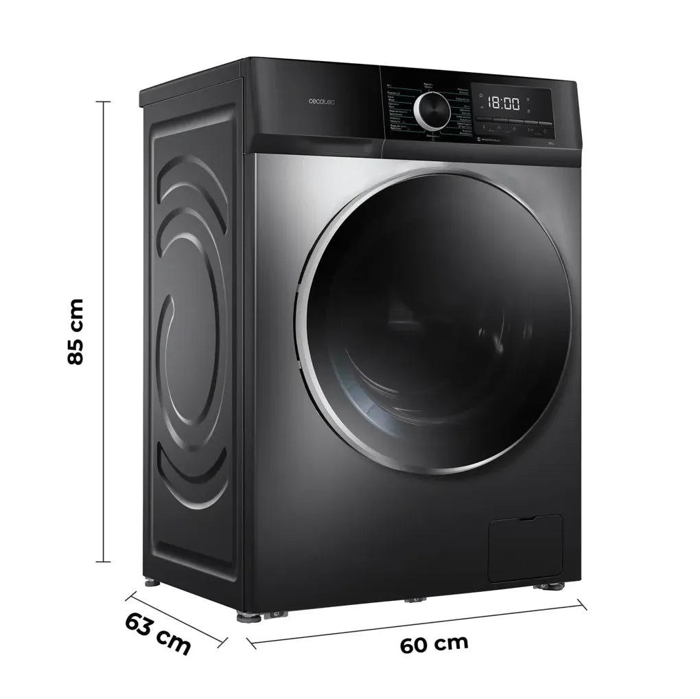 Lavadora 10kg Inverter Steel A: Eficiencia, Vapor y 16 Programas para el Hogar de Cecotec 3