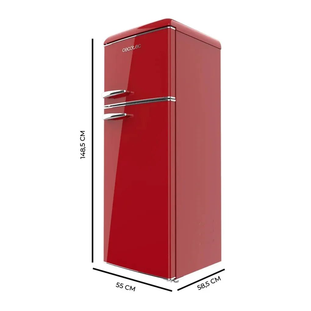 Frigorífico Retro 215L Rojo con Luz, Clase E y Control de Temperatura de Cecotec 3