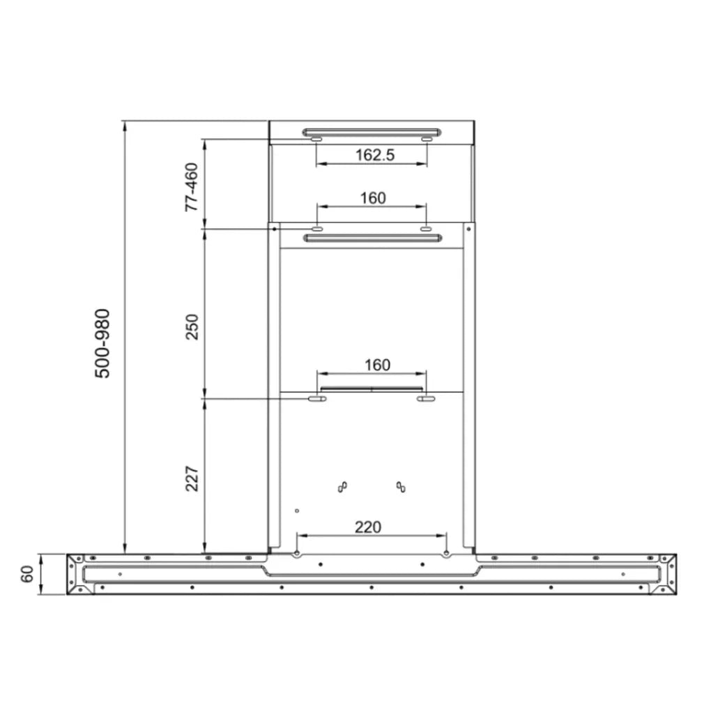 Campana Extractora 60cm Cristal Blanco, Succión 550m3/h, A++, Control Táctil de Cecotec 5