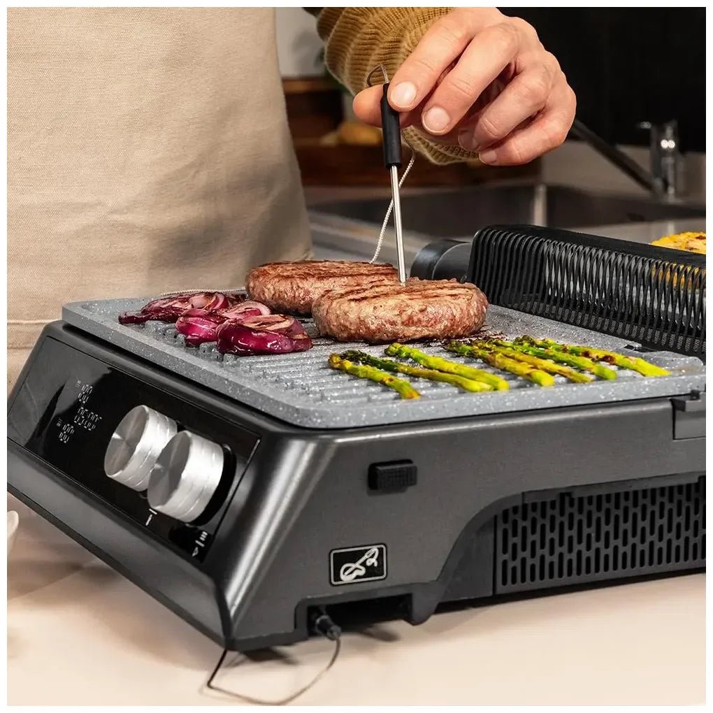 Parrilla Eléctrica 2400W Smokeless: Cocción Saludable y Limpieza Fácil de Cecotec 8