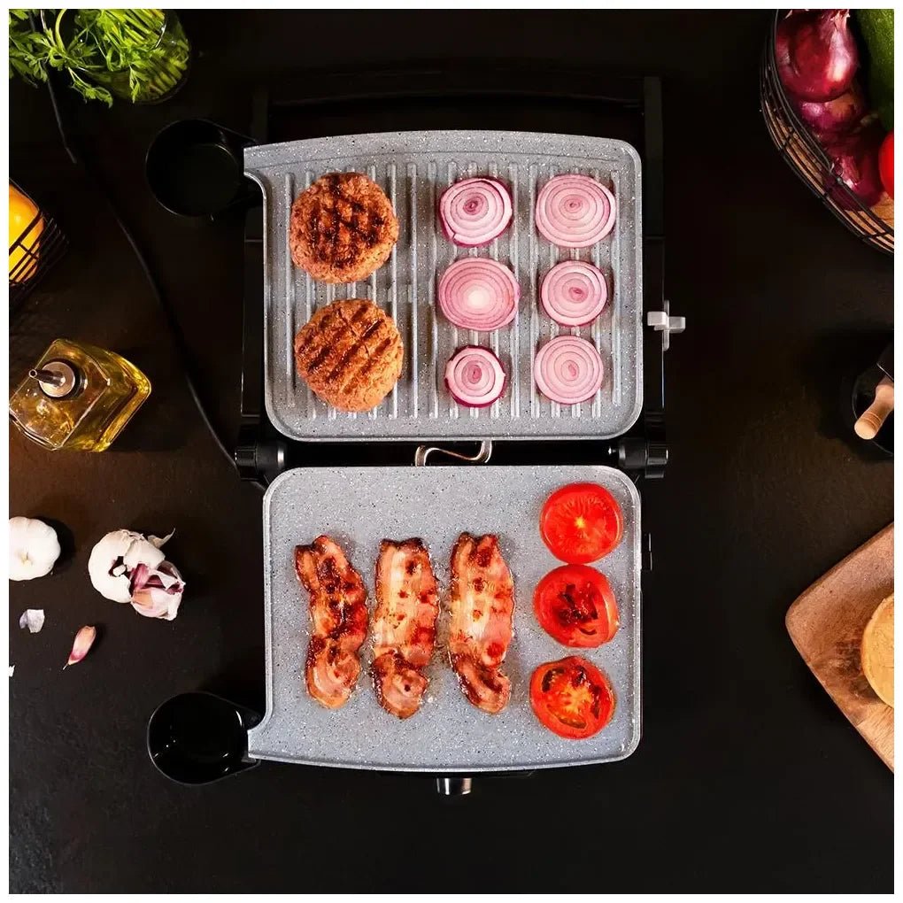 Parrilla Eléctrica 2000W: Grill, Plancha y Sandwichera con Revestimiento Cerámico de Cecotec 5