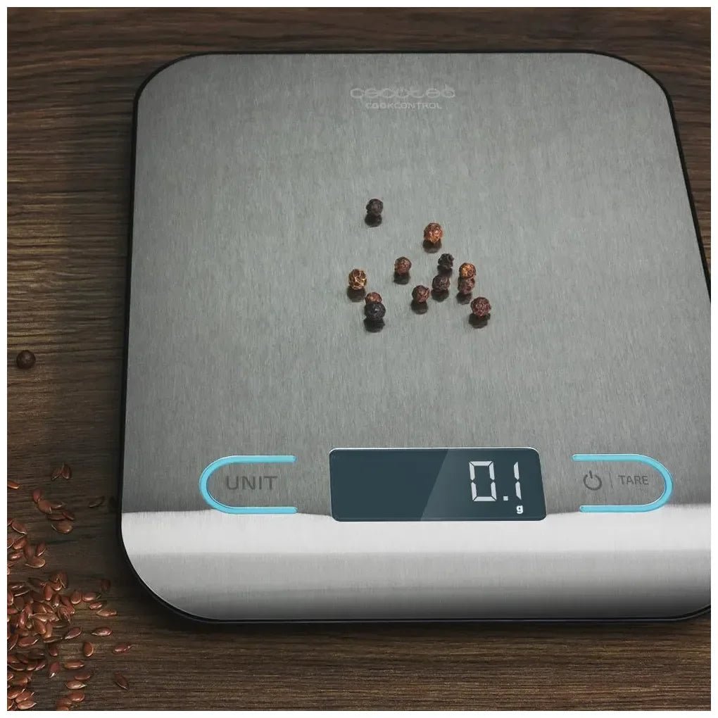 Báscula de cocina Digital precisa 5kg diseño extraplano y Pantalla LCD gran de Cecotec 5