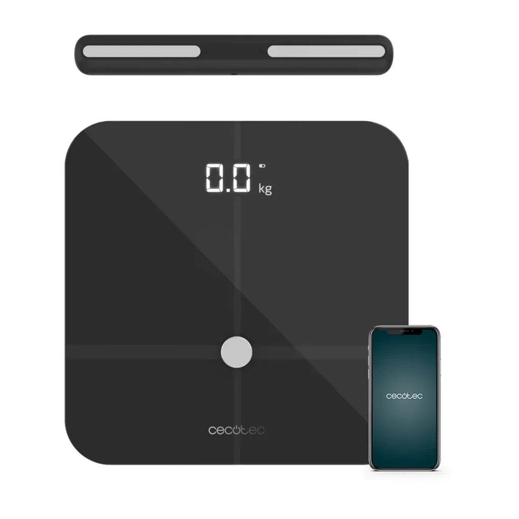 Báscula Inteligente extraplana con Bioimpedancia y Bluetooth en color Dark Grey de Cecotec 3