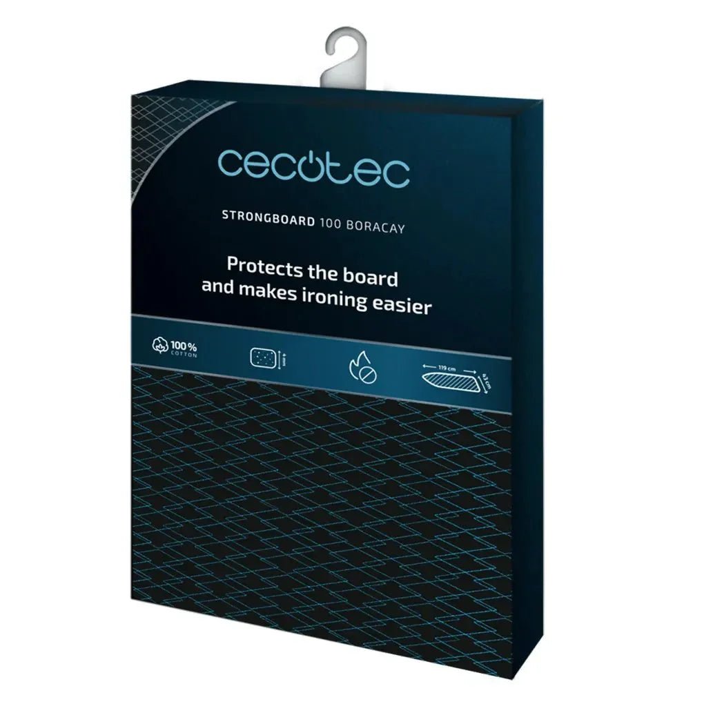 Funda de Algodón Ignífuga para Tabla de Planchar 119x43 cm - StrongBoard Boracay de Cecotec 2