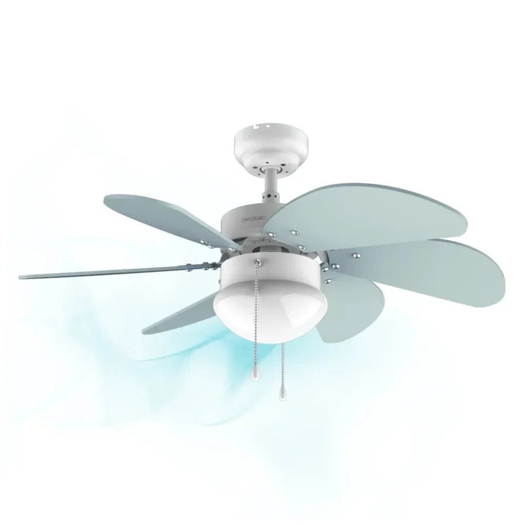 Ventilador de Techo 50W con Lámpara, 6 Aspas Reversibles y Función Verano/Invierno de Cecotec 2