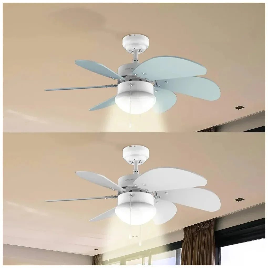 Ventilador de Techo 50W con Lámpara, 6 Aspas Reversibles y Función Verano/Invierno de Cecotec 9