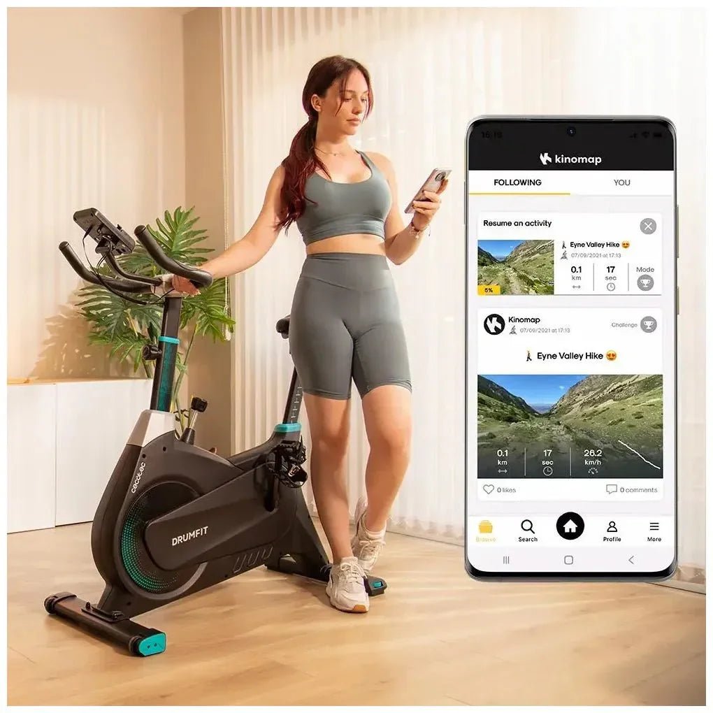 Bicicleta estatica DrumFit 4000 Magno Connected con resistencia magnética MagnetSystem conectividad Bluetooth de Cecotec 3