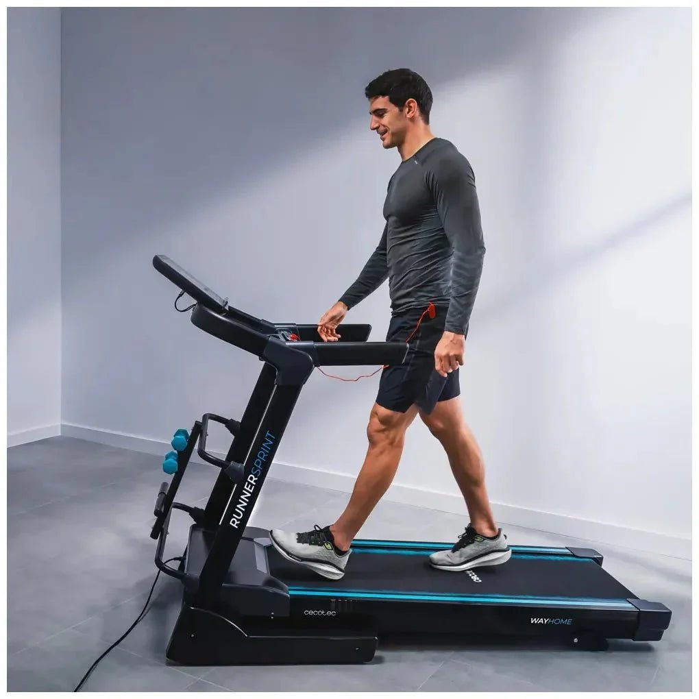 Cinta de Correr plegable 2200W con amortiguación y accesorios para entrenamiento completo de Cecotec 11