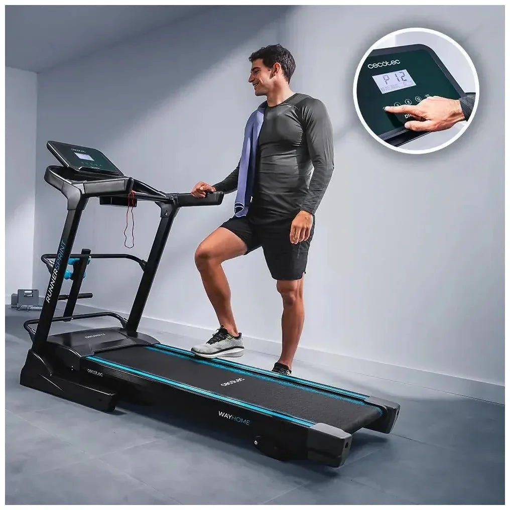 Cinta de Correr plegable 2200W con amortiguación y accesorios para entrenamiento completo de Cecotec 6