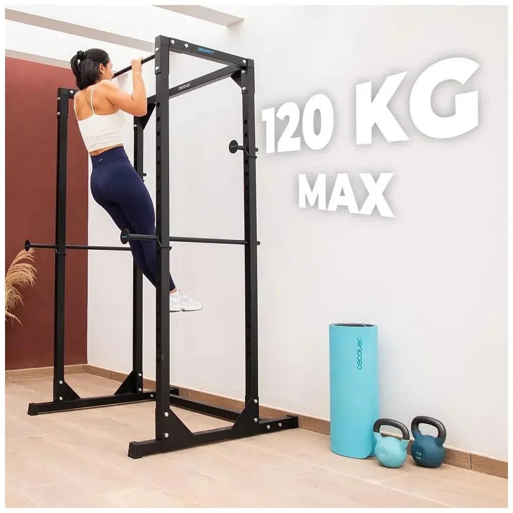 Jaula de Musculación DrumFit PowerRack 1000 entrenamiento seguro y versátil de Cecotec 3