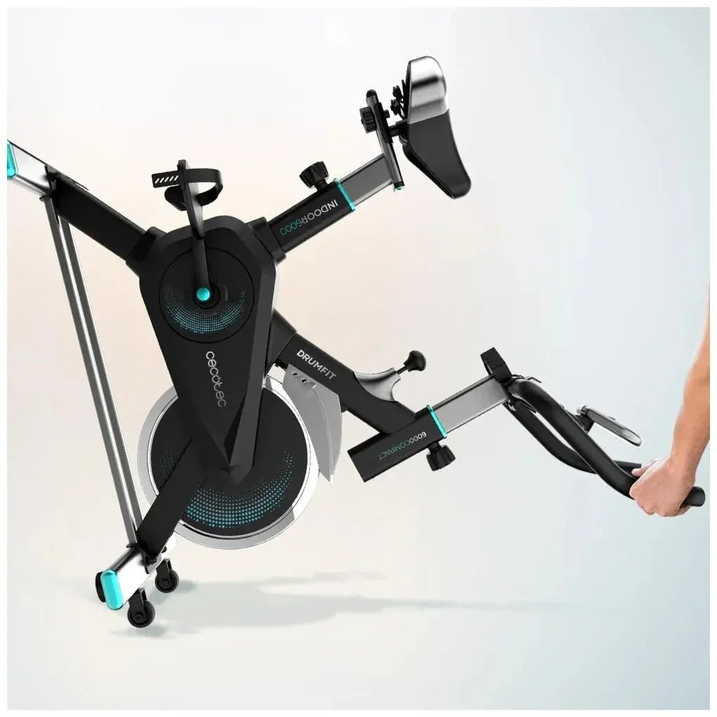 Bicicleta Estática Indoor DrumFit 6000 Compact con volante de inercia de 6 kg Pantalla LCD y diseño de Cecotec 8