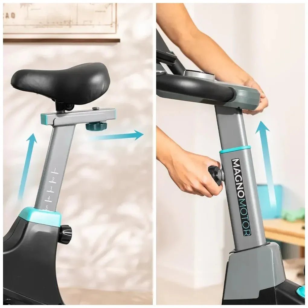 Bicicleta estatica DrumFit 10000 MagnoMotor con volante de 10 kg resistencia magnética de 32 niveles y App de Cecotec 9