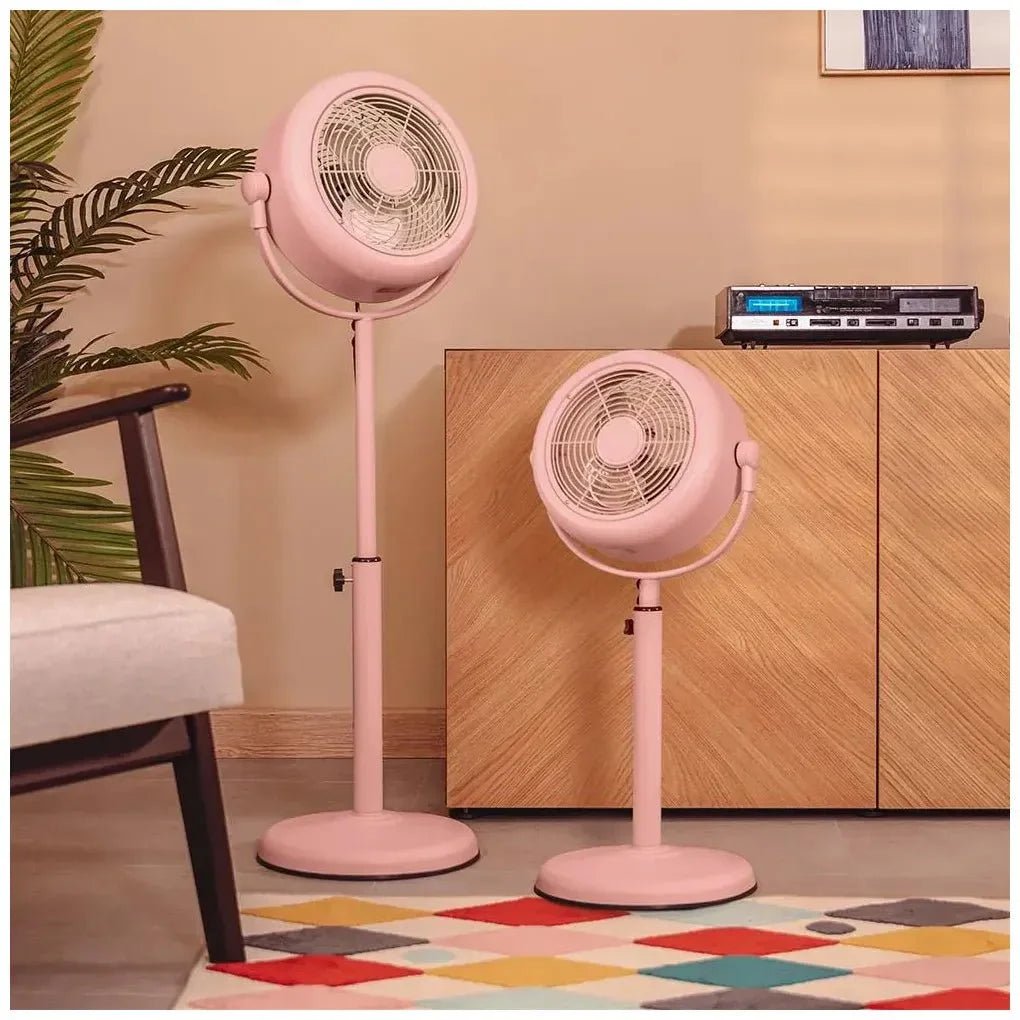 Ventilador de Pie Retro Rosa 25W con Inclinación Ajustable y Seguridad Mejorada de Cecotec 7