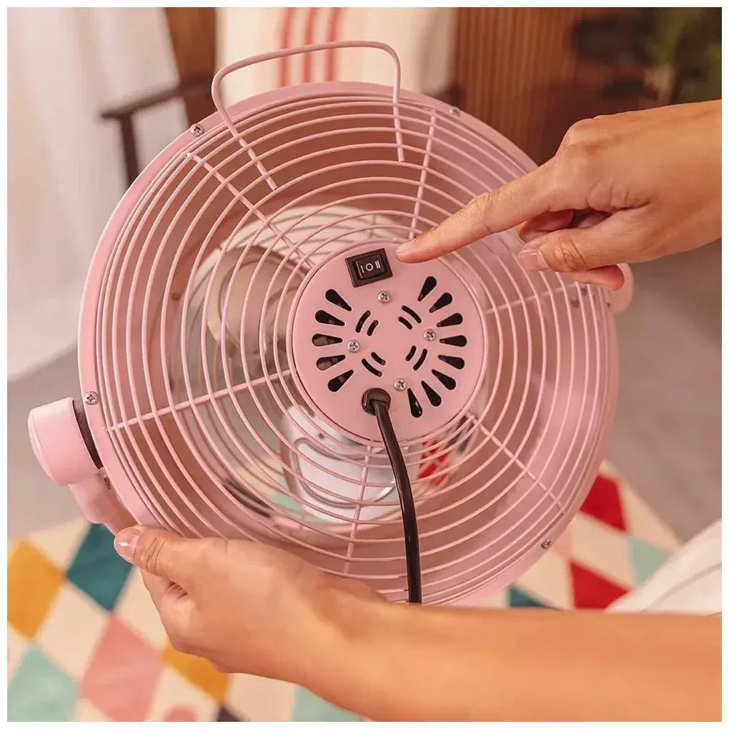 Ventilador de Pie Retro Rosa 25W con Inclinación Ajustable y Seguridad Mejorada de Cecotec 8
