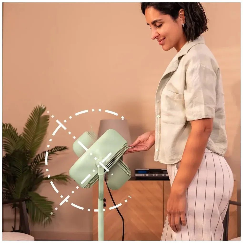 Ventilador de Pie Retro Verde 10 pulgadas con 25W, Inclinación y Velocidades Ajustables de Cecotec 5