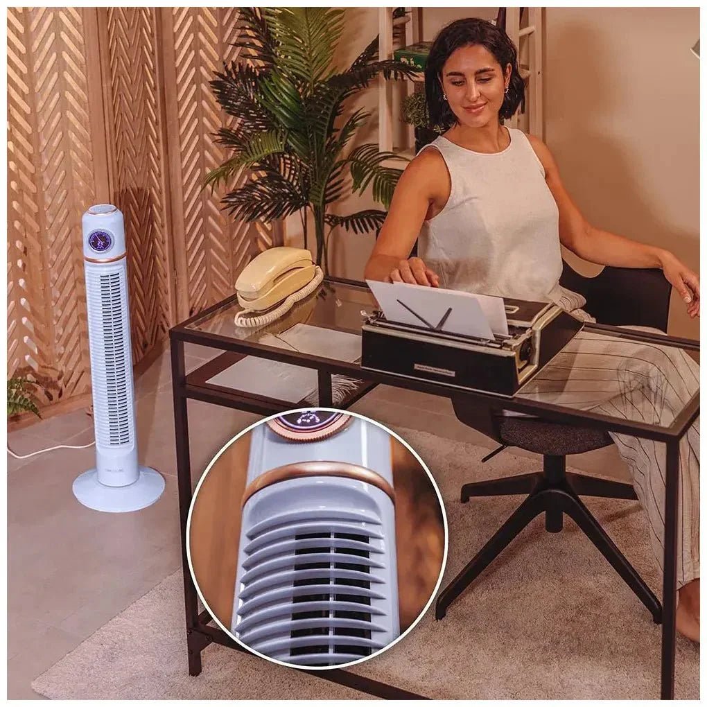 Ventilador de Torre Retro Smart Blue: Potencia, Estilo y Comodidad de Cecotec 5