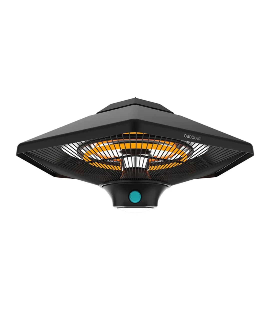 Calefactor de Techo Exterior 2000W con Mando y Luz LED para Terrazas y Jardines de Cecotec