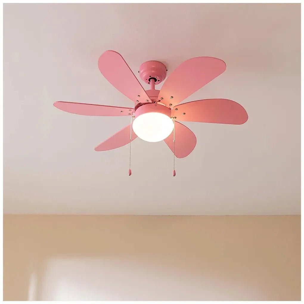 Ventilador de Techo Rosa 50W con Lámpara, 6 Aspas y Modo Invierno/Verano de Cecotec 3