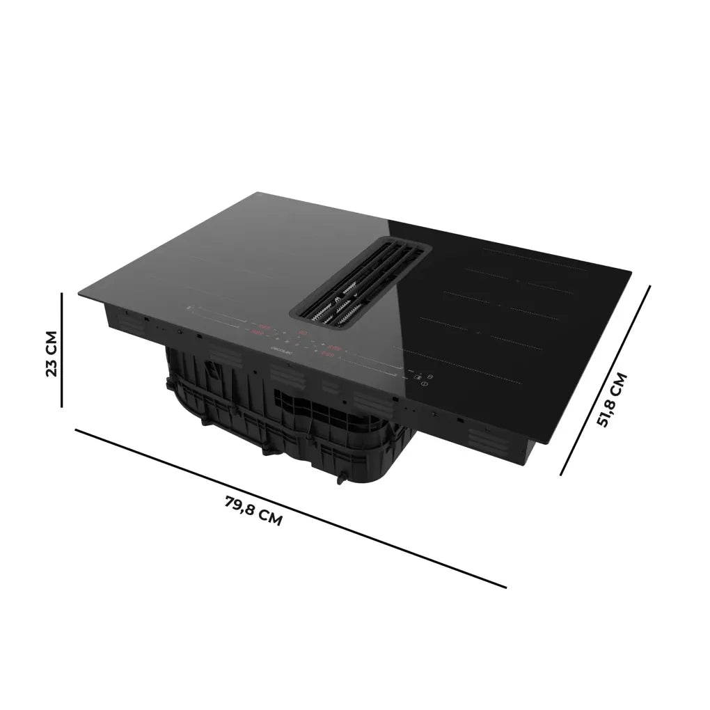 Placa de Inducción TotalFlex80 con Campana Integrada y Potencia de 7400W de Cecotec 3