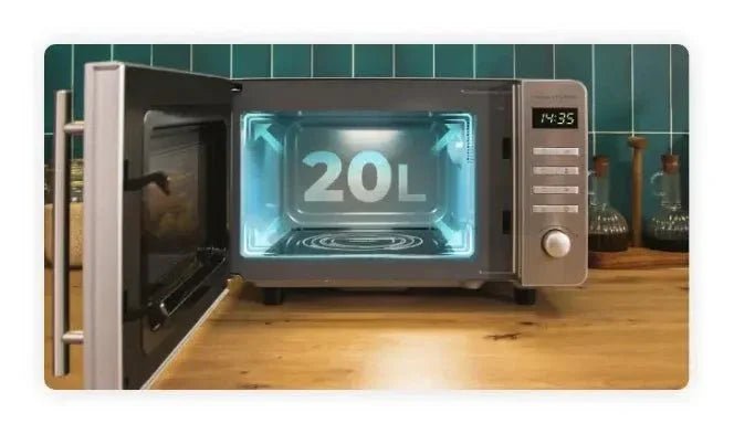 Microondas Flatbed 20L con Grill, Potencia 700W, Diseño Elegante y Fácil Limpieza de Cecotec 10