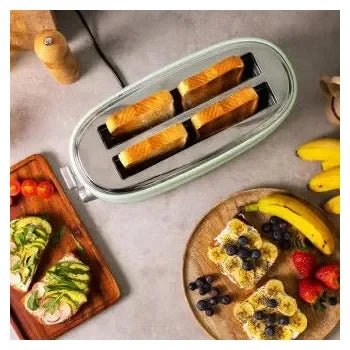 Tostadora retro con 2 ranuras anchas largas y con capacidad para 4 tostadas toast&taste 1600 retro double de Cecotec 9