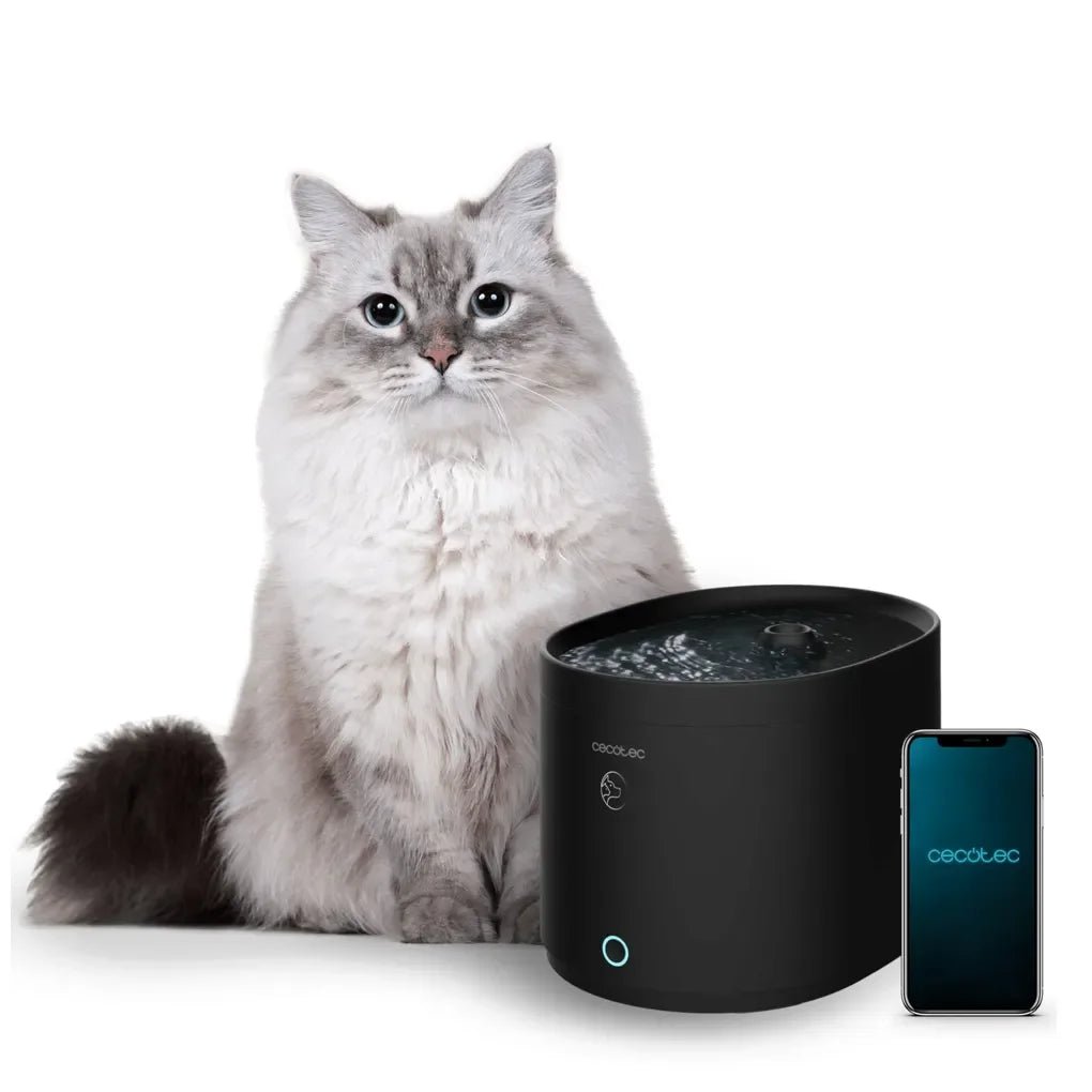 Fuente automática Pumba 2500 Refresh para mascotas con control wifi filtro y recordatorios de limpieza de Cecotec 2