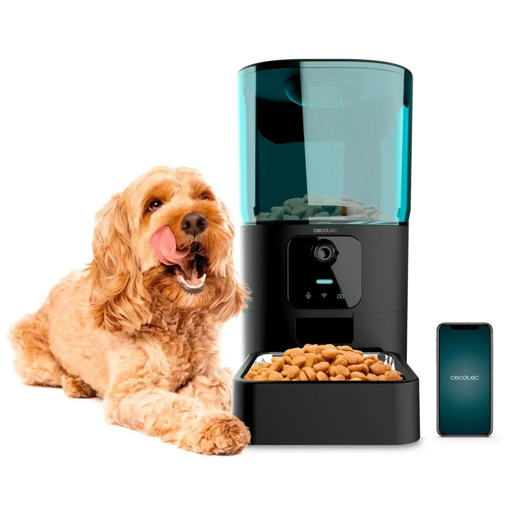 Comedero automático Pumba 6000 con cámara wifi y grabadora de voz capacidad de 6 litros y control de porciones de Cecotec 2