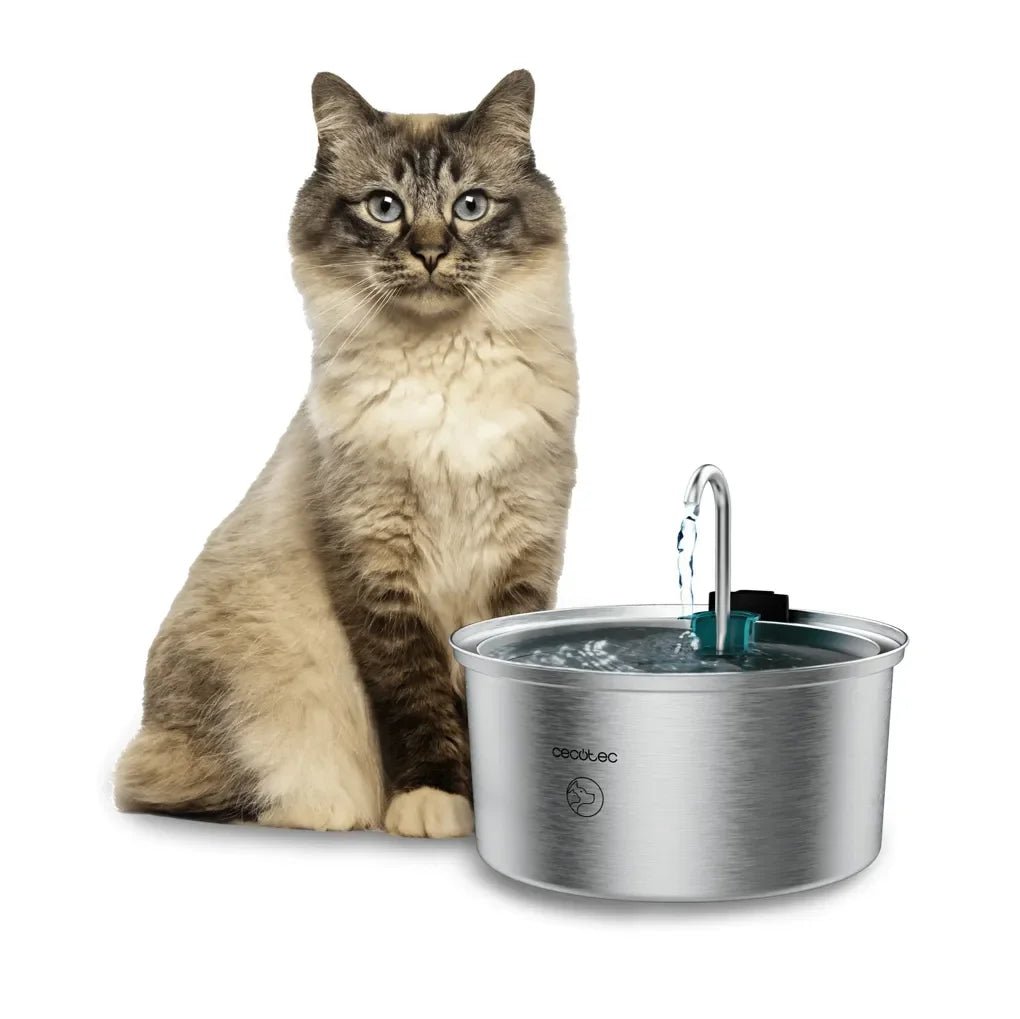 Fuente automática Pumba 3200 Refresh Inox para mascotas 3 2 litros acero inoxidable diseño de Cecotec 2