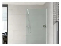 Conjunto de grifo bimando de instalación a pared para ducha de 15 cm con acabado cromado Carmen Roca - Vista 2