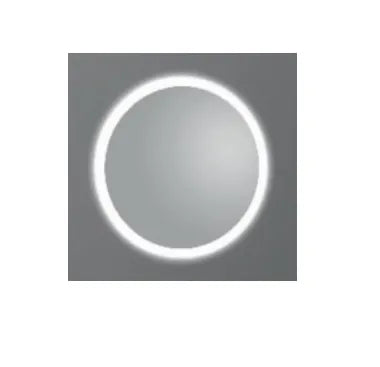 Espejo de diseño circular de cristal con acabado cromo Light LED de Kassandra