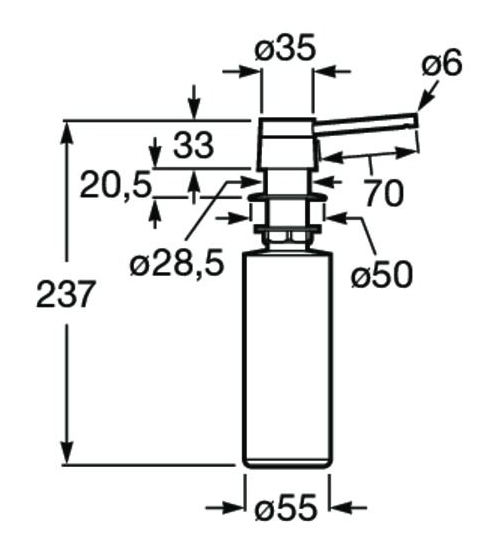 Fregadero Sobre Encimera de Acero Inoxidable de Una Cubeta Porto Roca - Vista 5