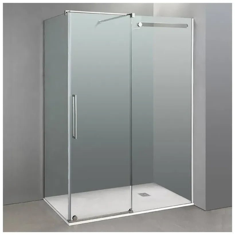 Mampara angular para ducha con hoja corredera fabricada en vidrio templado de seguridad VETRUM de GME 3