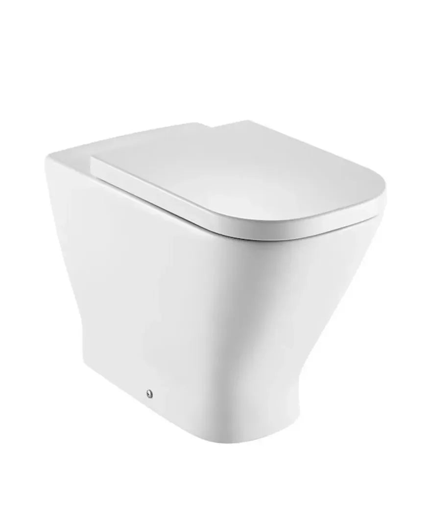 Inodoro Rimless de tanque alto con tapa y asiento de salida dual The Gap Square Roca - Vista 1