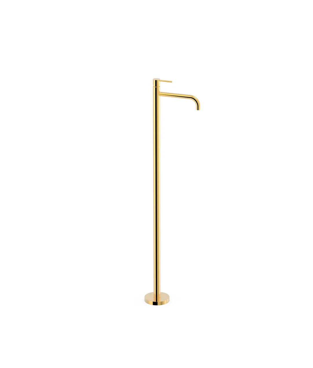 Grifo de pie monomando para lavabo con maneta de latón acabado en oro STUDY EXCLUSIVE TRES 0